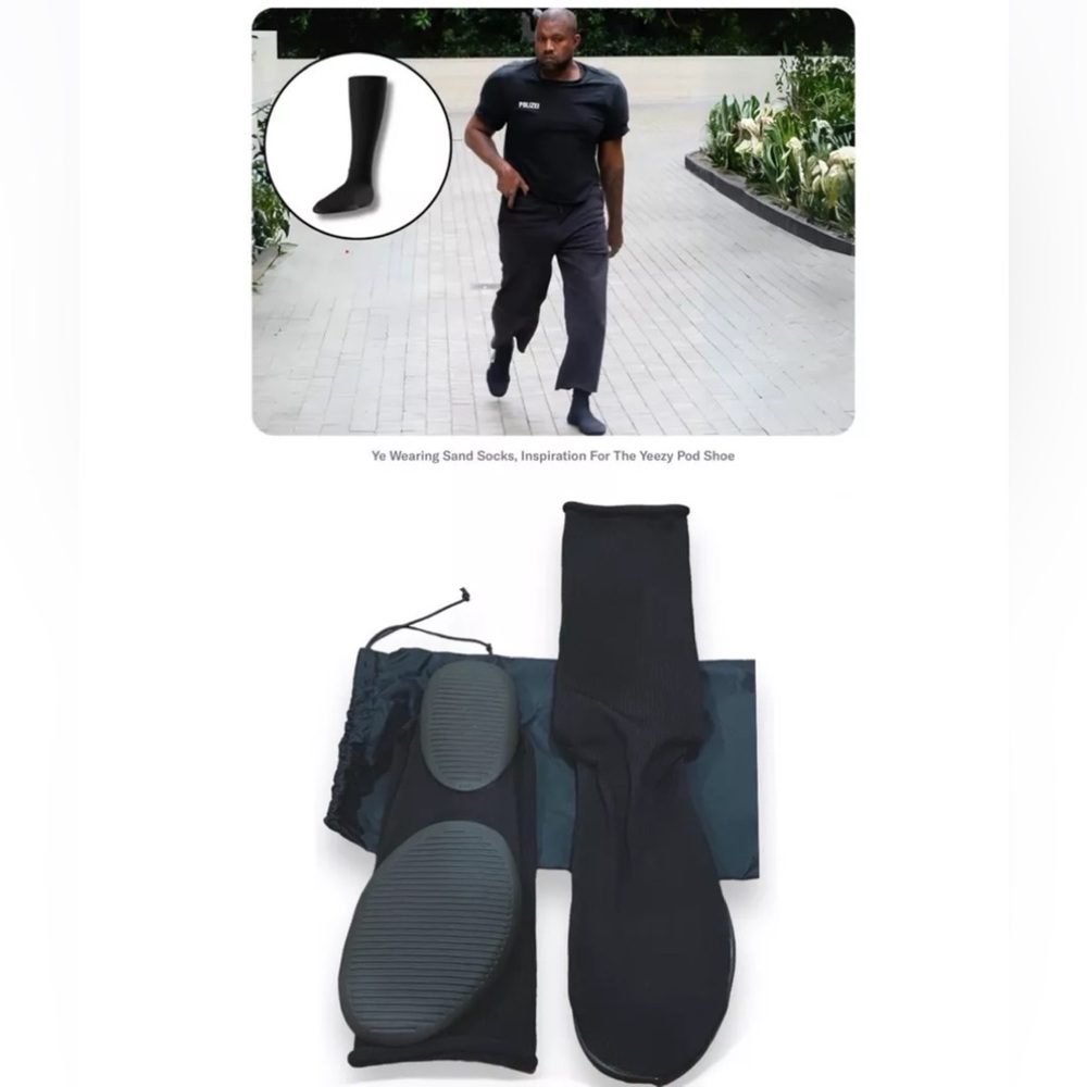 Yeezy Pod Sock Shoes Black Sz 2 (US 9-10.5)